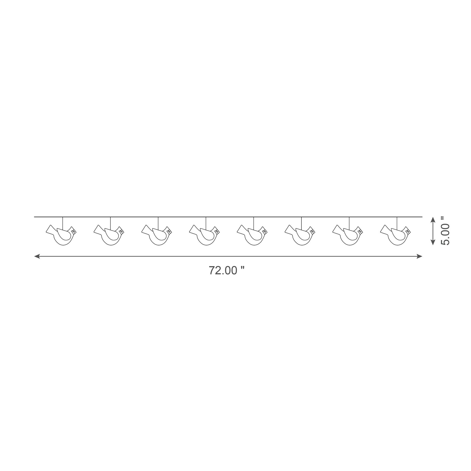 Glitzhome® 6ft. Metal Christmas Birds Garland Set